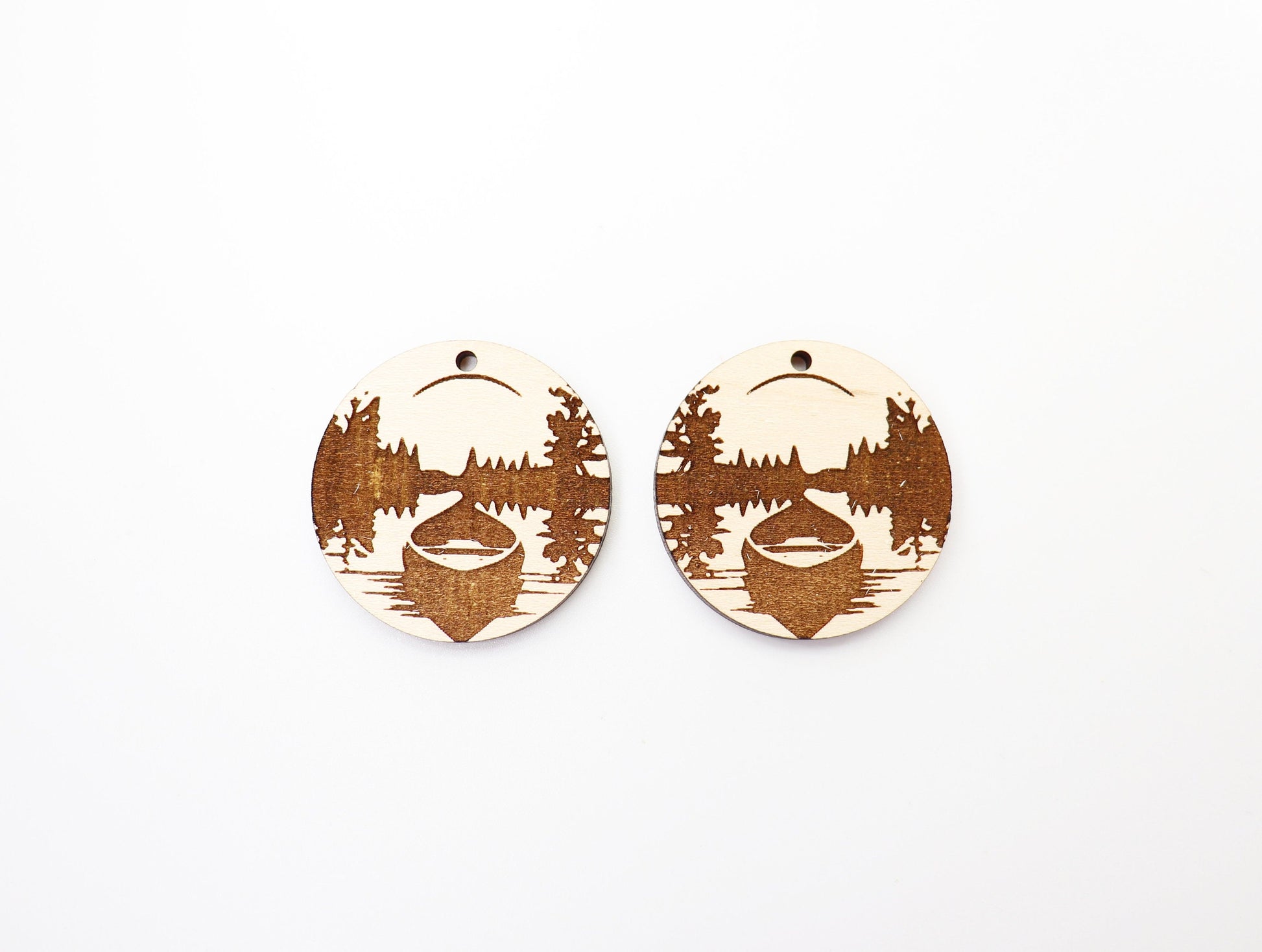 Outdoors Wood earring blanks, Canoe earrings, earring blanks