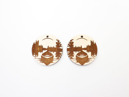 Outdoors Wood earring blanks, Canoe earrings, earring blanks