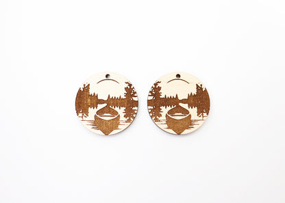 Outdoors Wood earring blanks, Canoe earrings, earring blanks