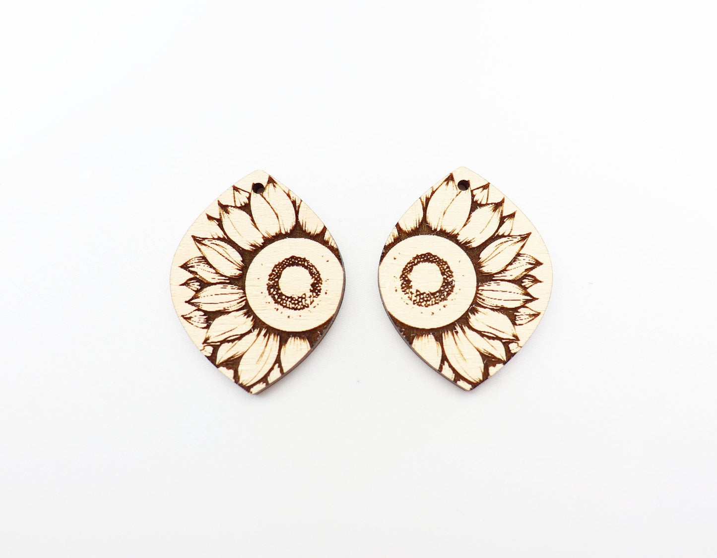 Sunflower blanks, earring blanks, wood cutouts