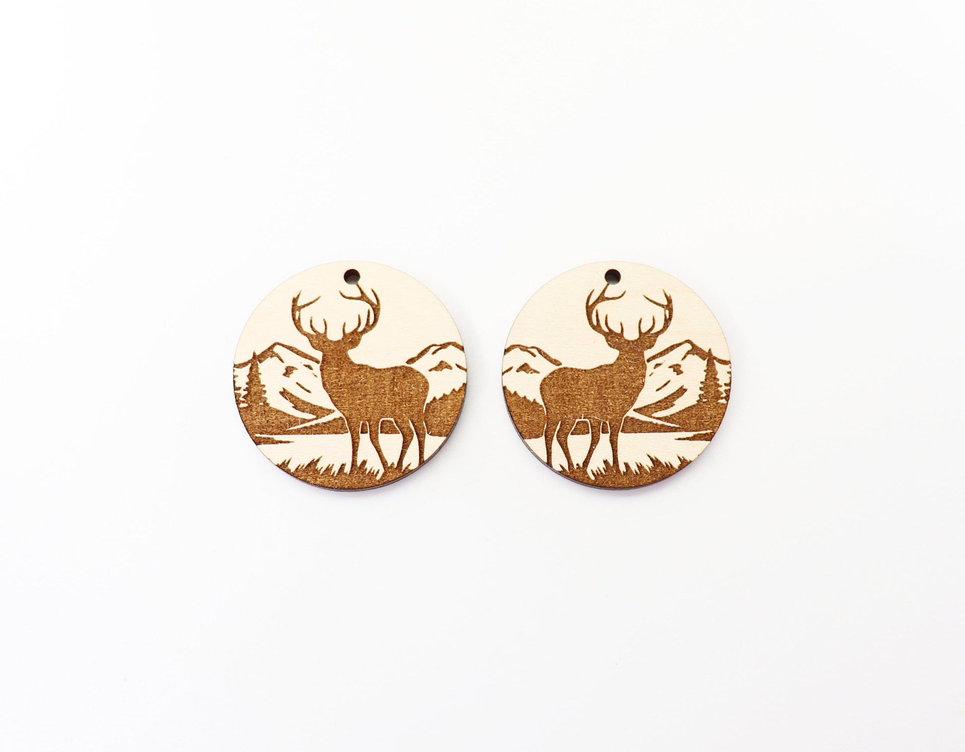 Deer earring blanks, wood blanks, earring blanks