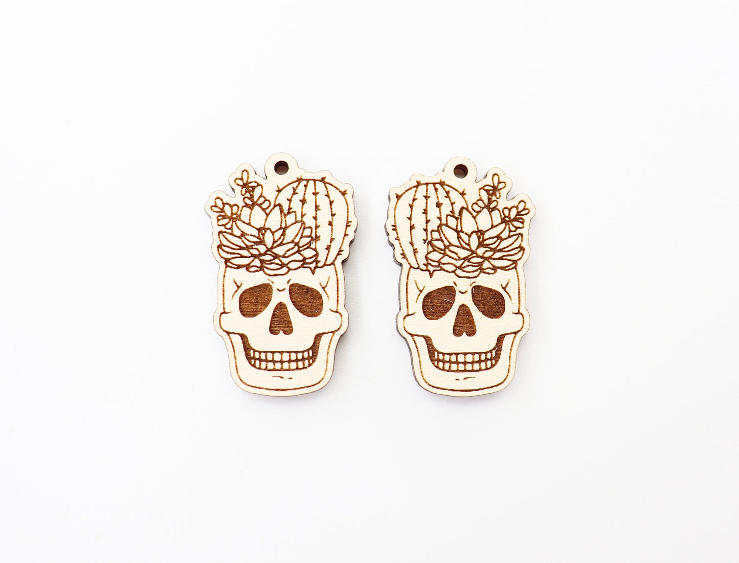 Skull earrings, earring blanks