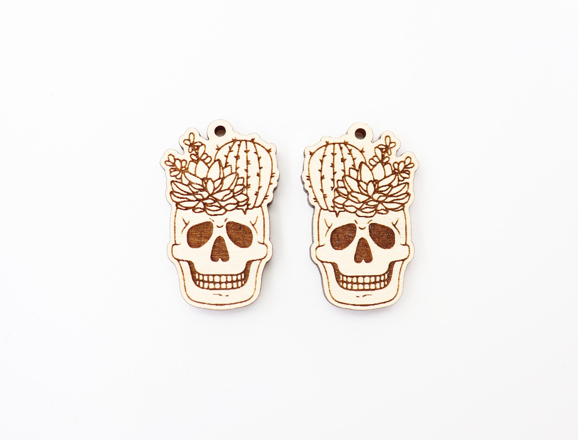 Skull earrings, earring blanks