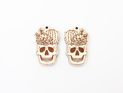 Skull earrings, earring blanks