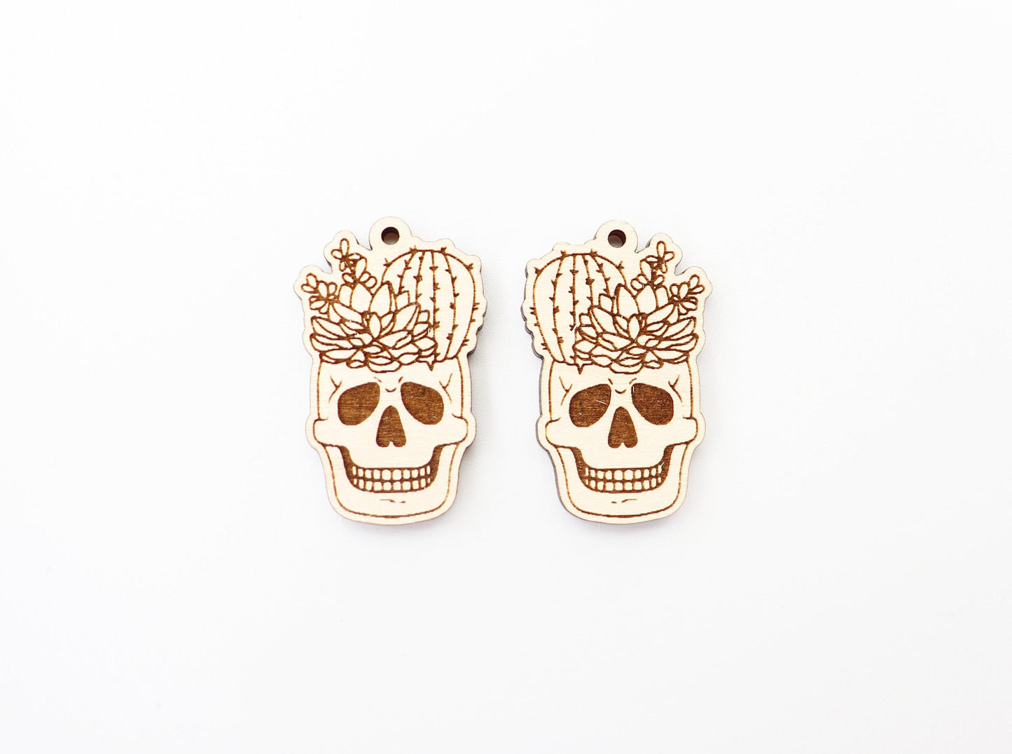 Skull earrings, earring blanks