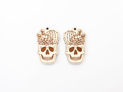 Skull earrings, earring blanks