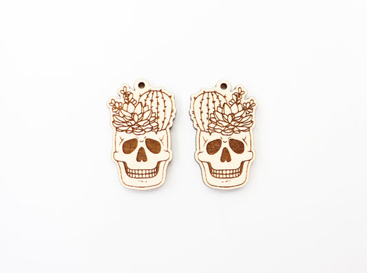 Skull earrings, earring blanks