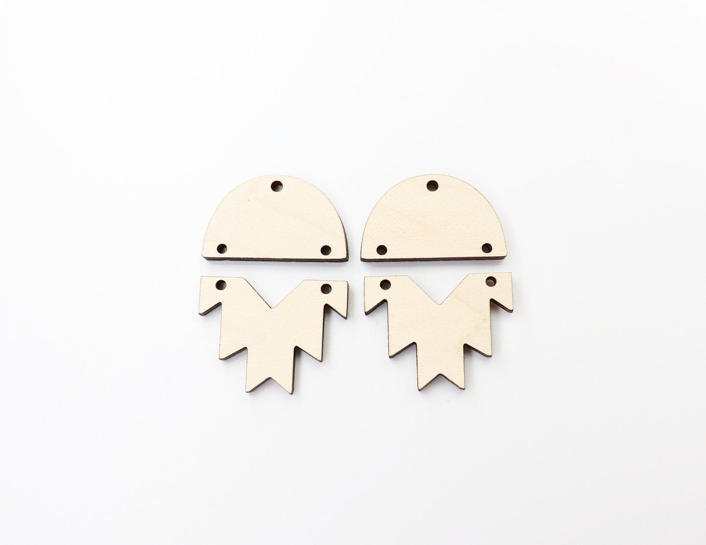 Aztec shaped earrings, earring blanks