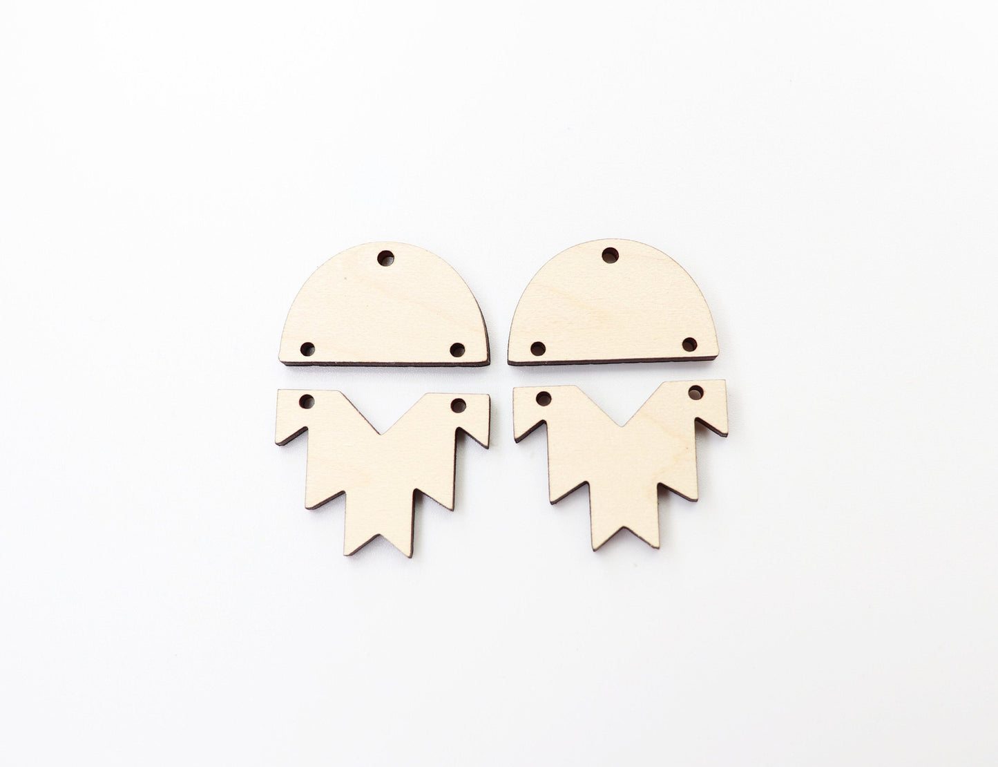 Aztec shaped earrings, earring blanks