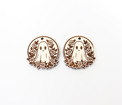 Ghost earring blanks, earring blanks, wood cutouts