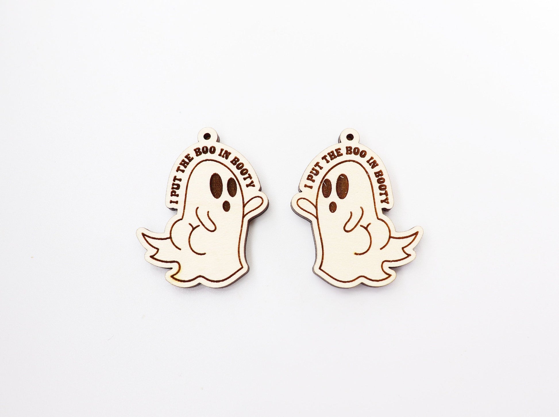 Boo Ghost earring blanks, earring blanks