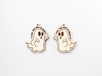 Boo Ghost earring blanks, earring blanks