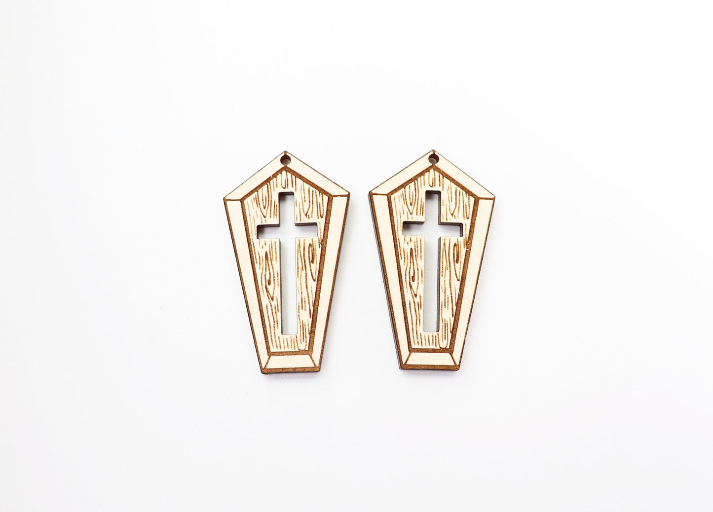 Coffin earrings, earring blanks