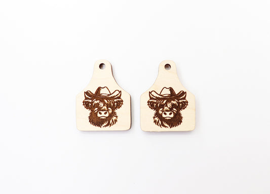 Cow earring blanks, earring blanks