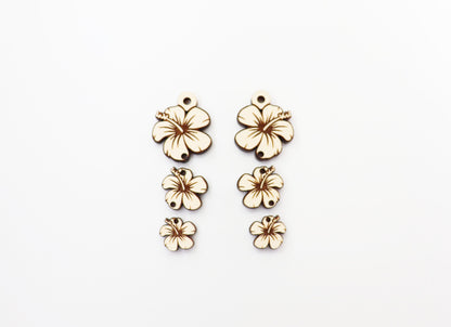 Flower 3 piece earring blanks, DIY earrings, earring blanks