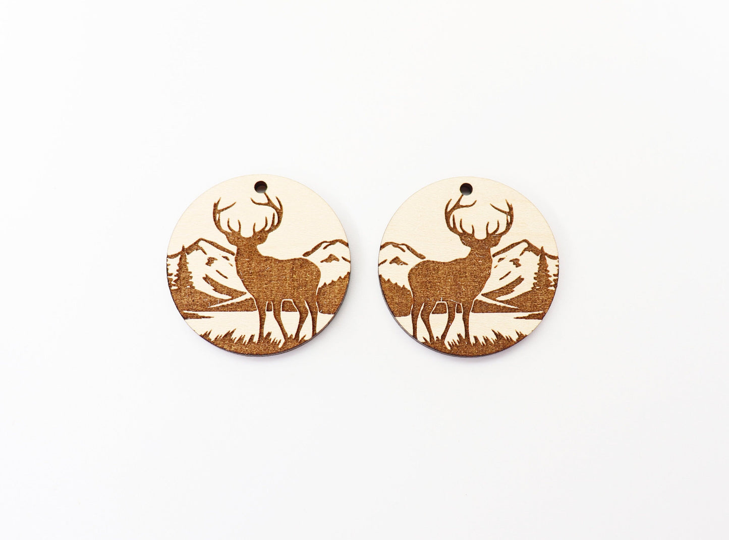 Deer earring blanks, wood blanks, earring blanks