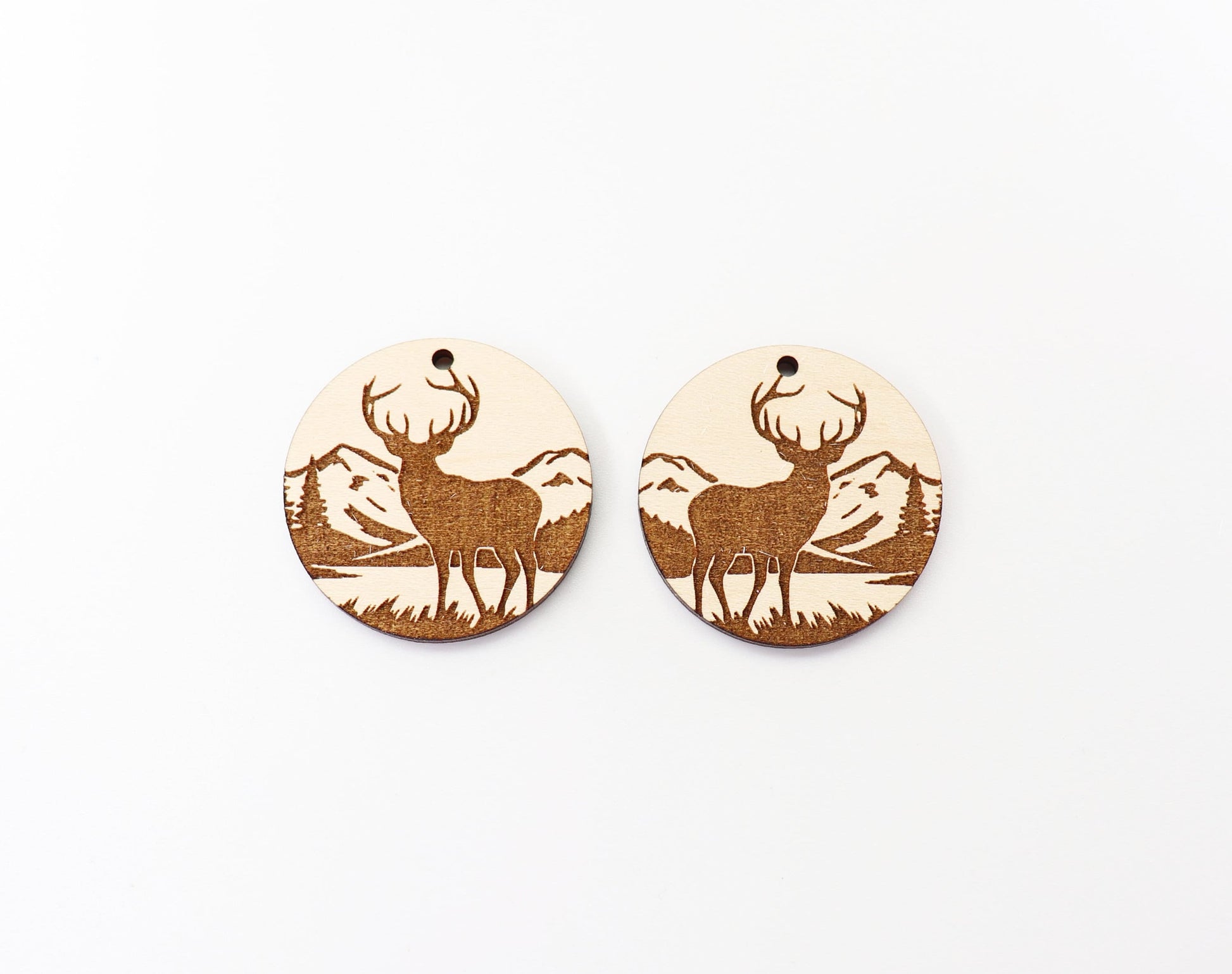 Deer earring blanks, wood blanks, earring blanks