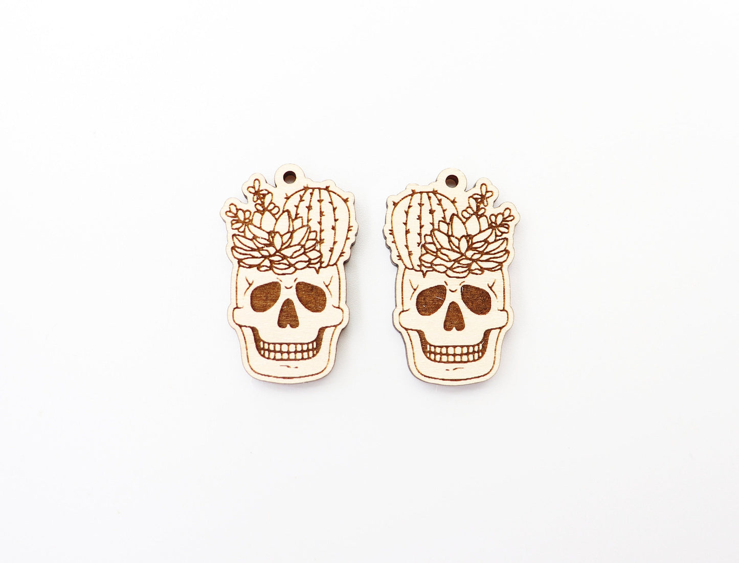 Skull earrings, earring blanks