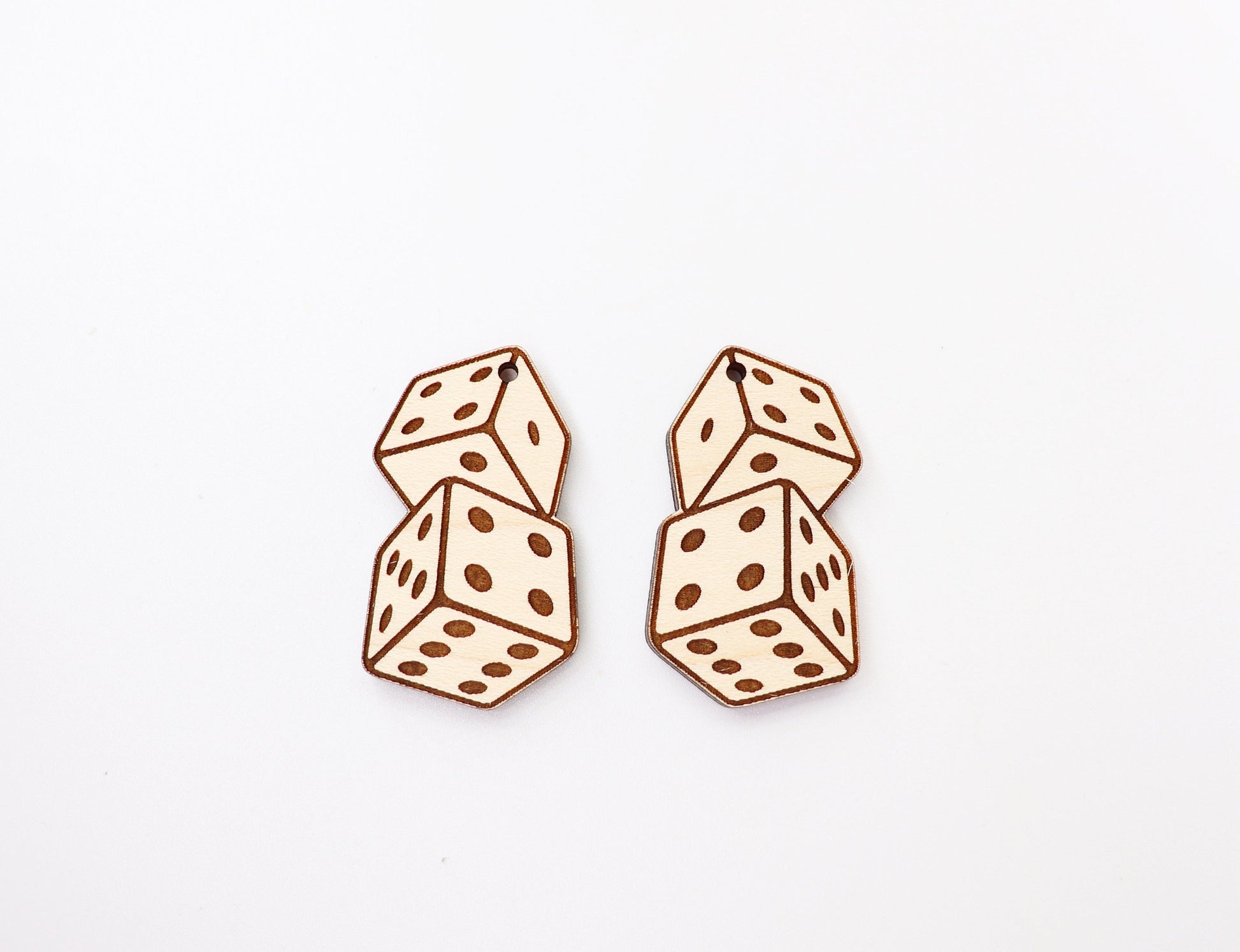 Dice earring blanks, earring blanks