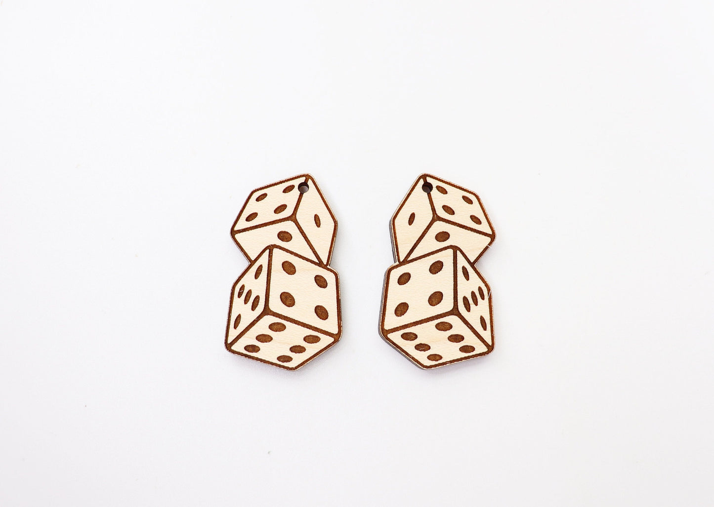 Dice earring blanks, earring blanks