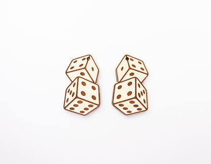 Dice earring blanks, earring blanks