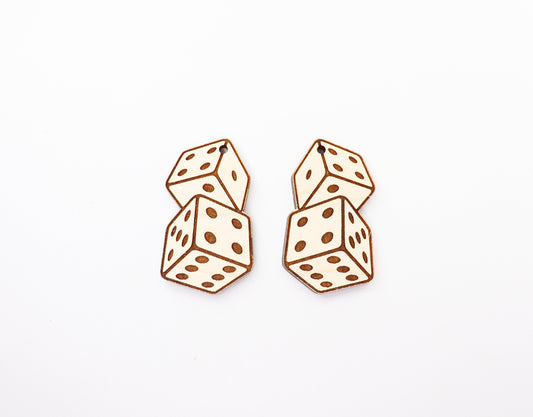 Dice earring blanks, earring blanks