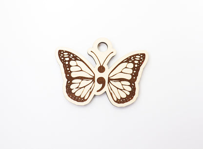 Butterfly car charm, wood blanks