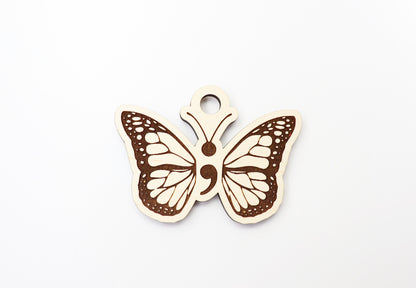 Butterfly car charm, wood blanks