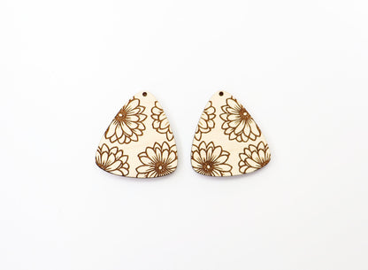 Floral earring blanks, DIY earrings, flower earrings, earring blanks, sold per set