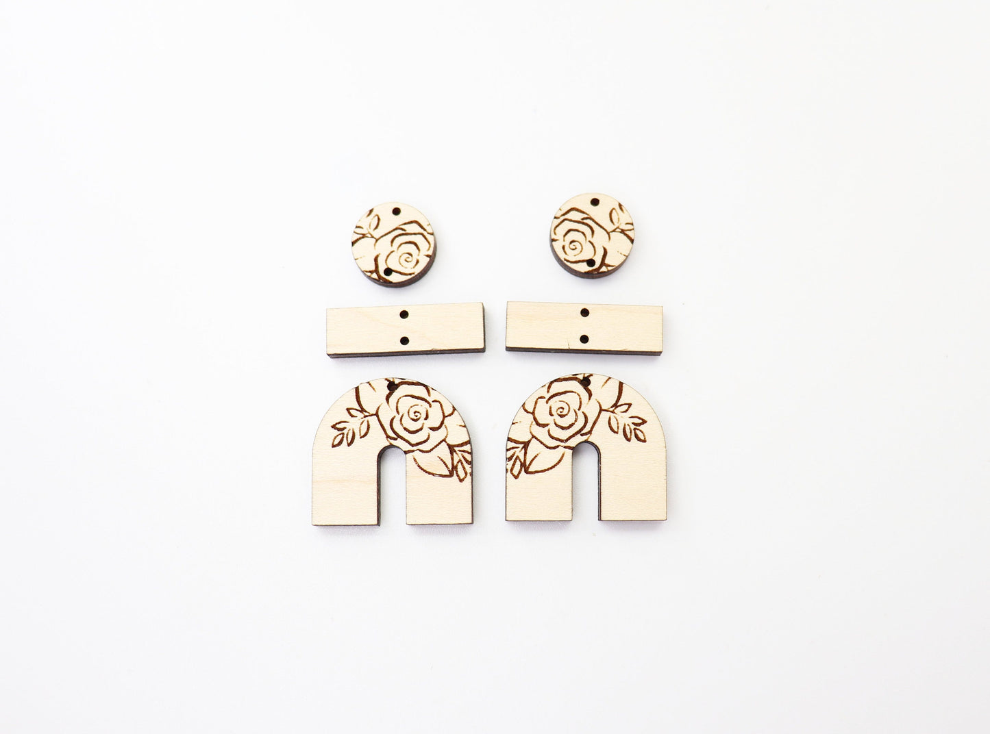 3 Piece Floral earring blanks