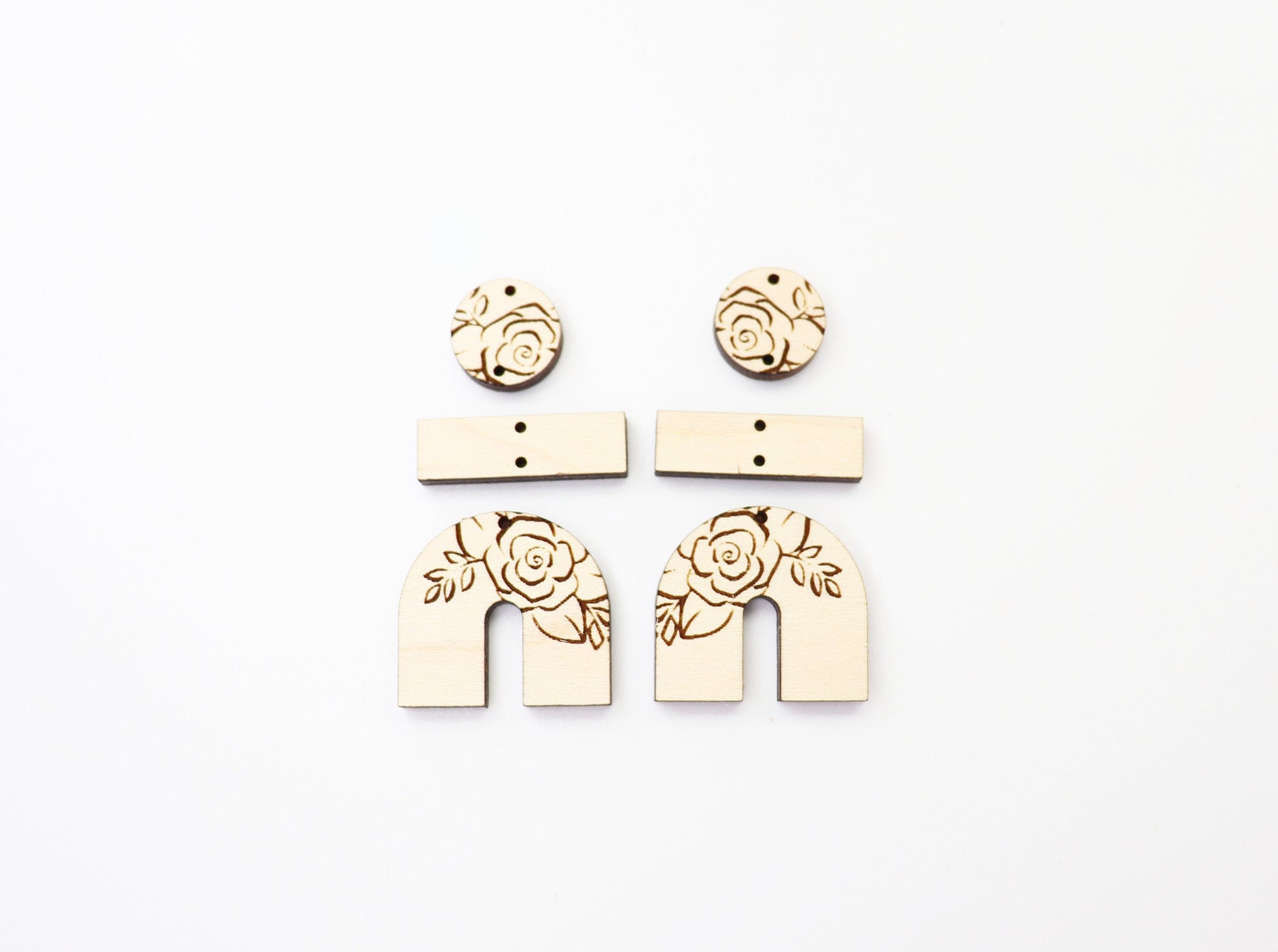 3 Piece Floral earring blanks