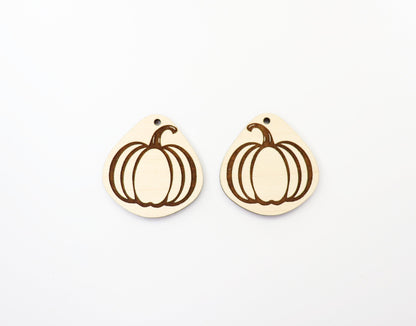 Pumpkin earring blanks, wood blanks, Halloween blanks