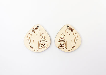 Ghost earring blanks, earring blanks, wood cutouts