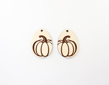 Pumpkin earring blanks, wood blanks, Halloween blanks