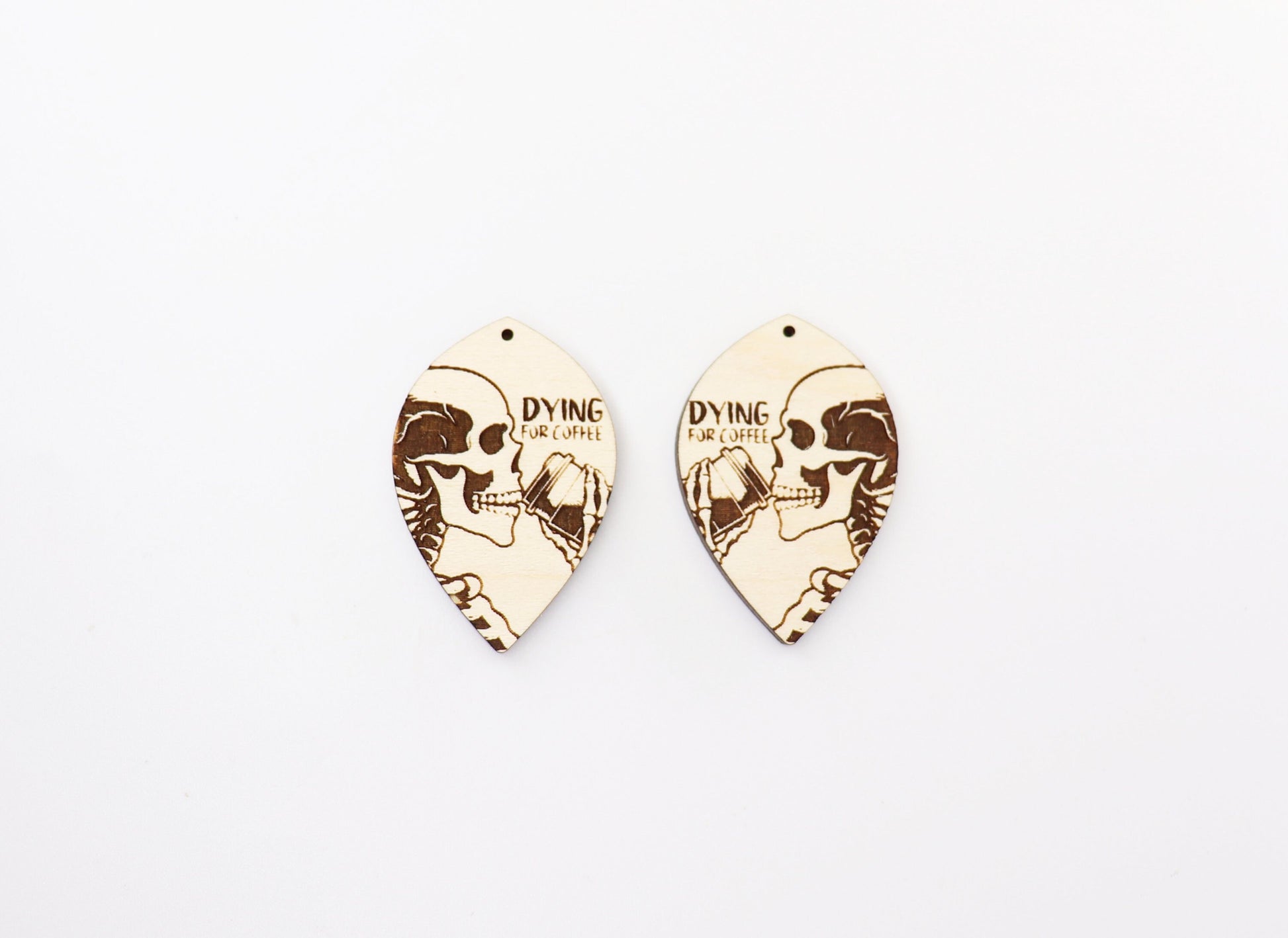 Dying for coffee earrings, earring blanks