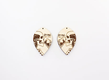 Dying for coffee earrings, earring blanks