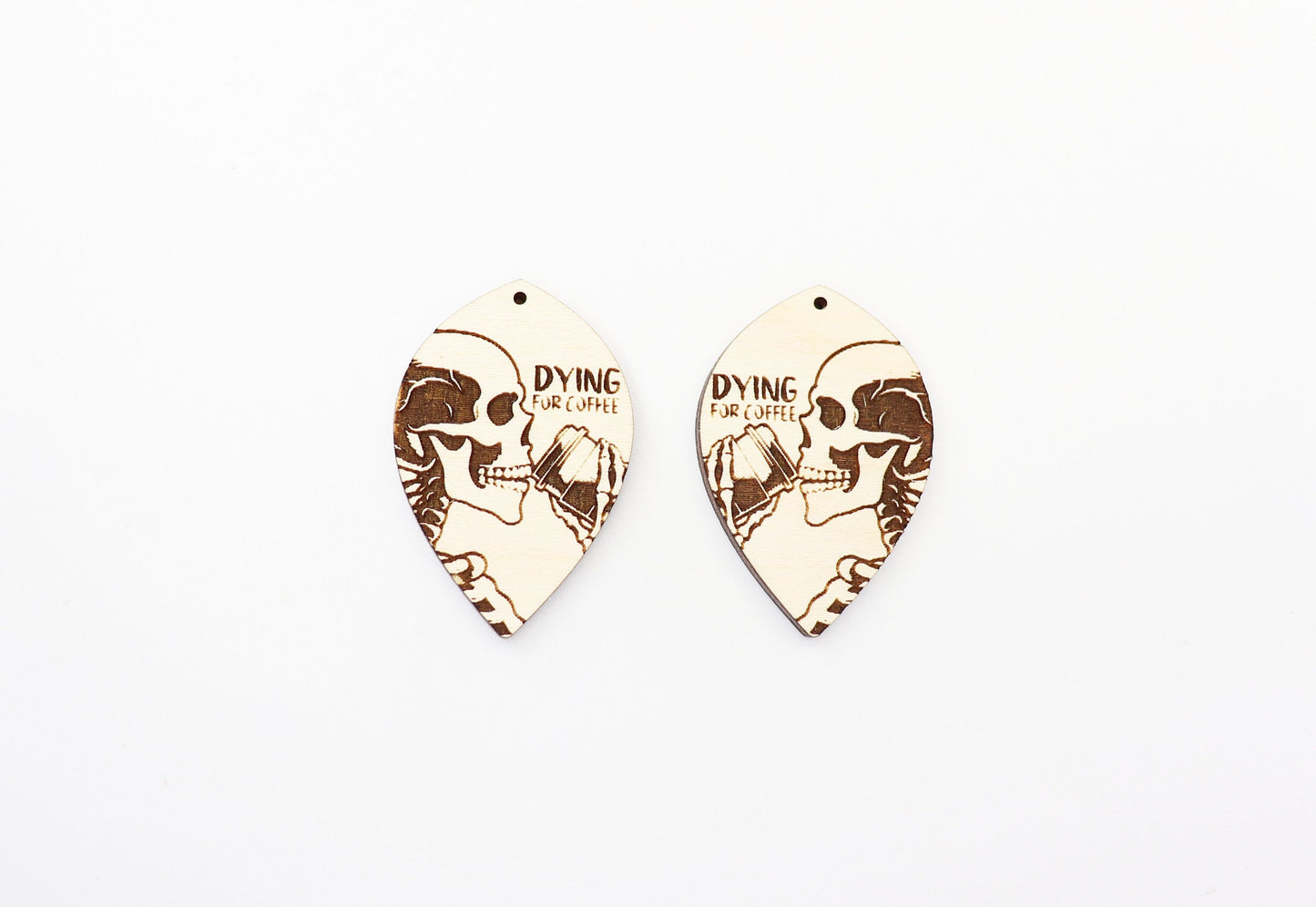 Dying for coffee earrings, earring blanks