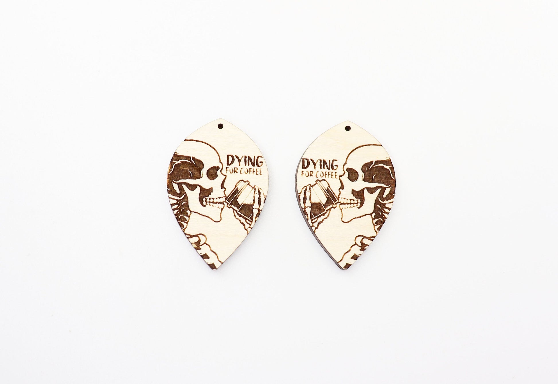 Dying for coffee earrings, earring blanks