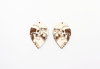 Dying for coffee earrings, earring blanks