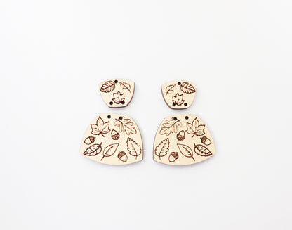 Fall earring blanks, laser cut earring blanks