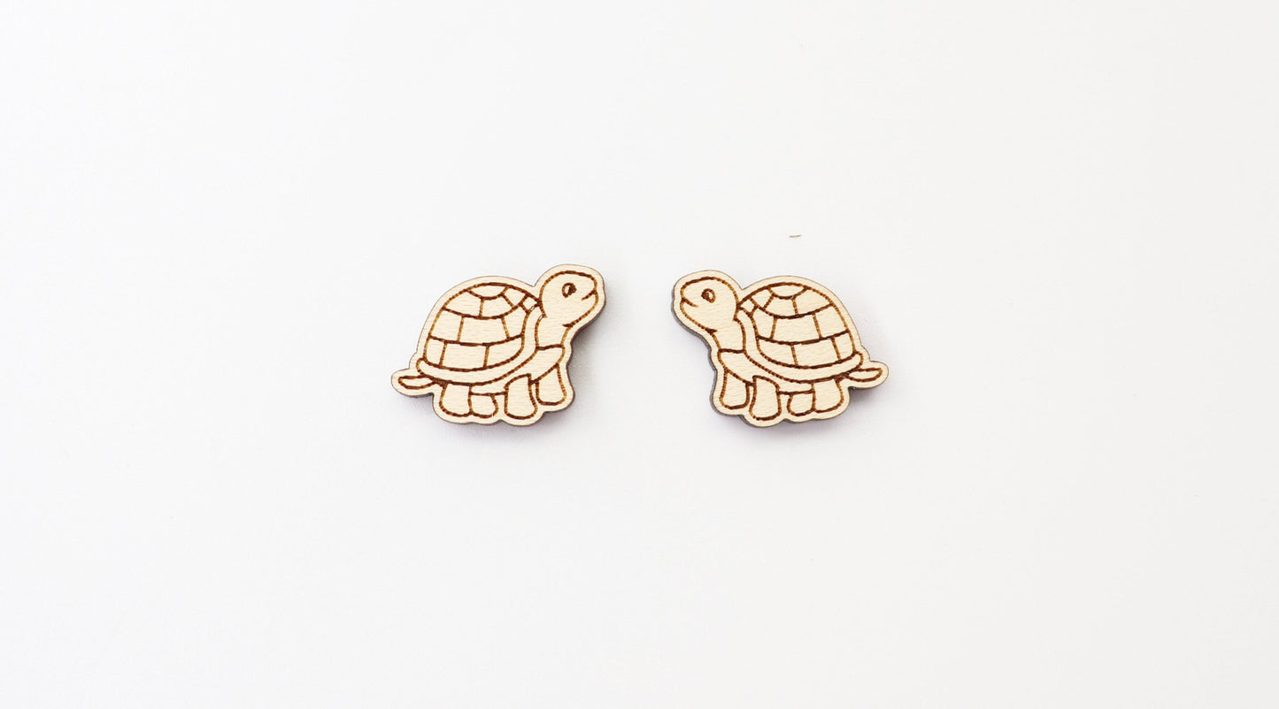 Turtle stud blanks, wood blanks, Turtle studs