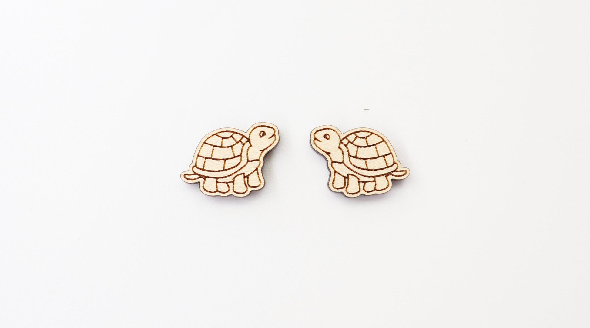 Turtle stud blanks, wood blanks, Turtle studs