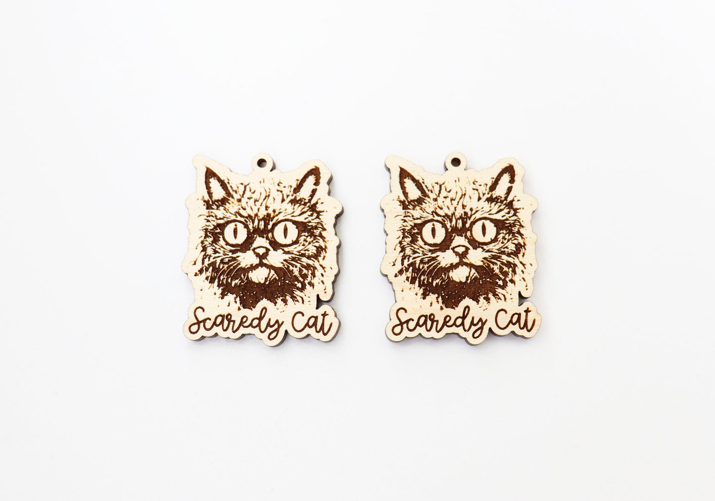 Scaredy Cat earring blanks, earring blanks