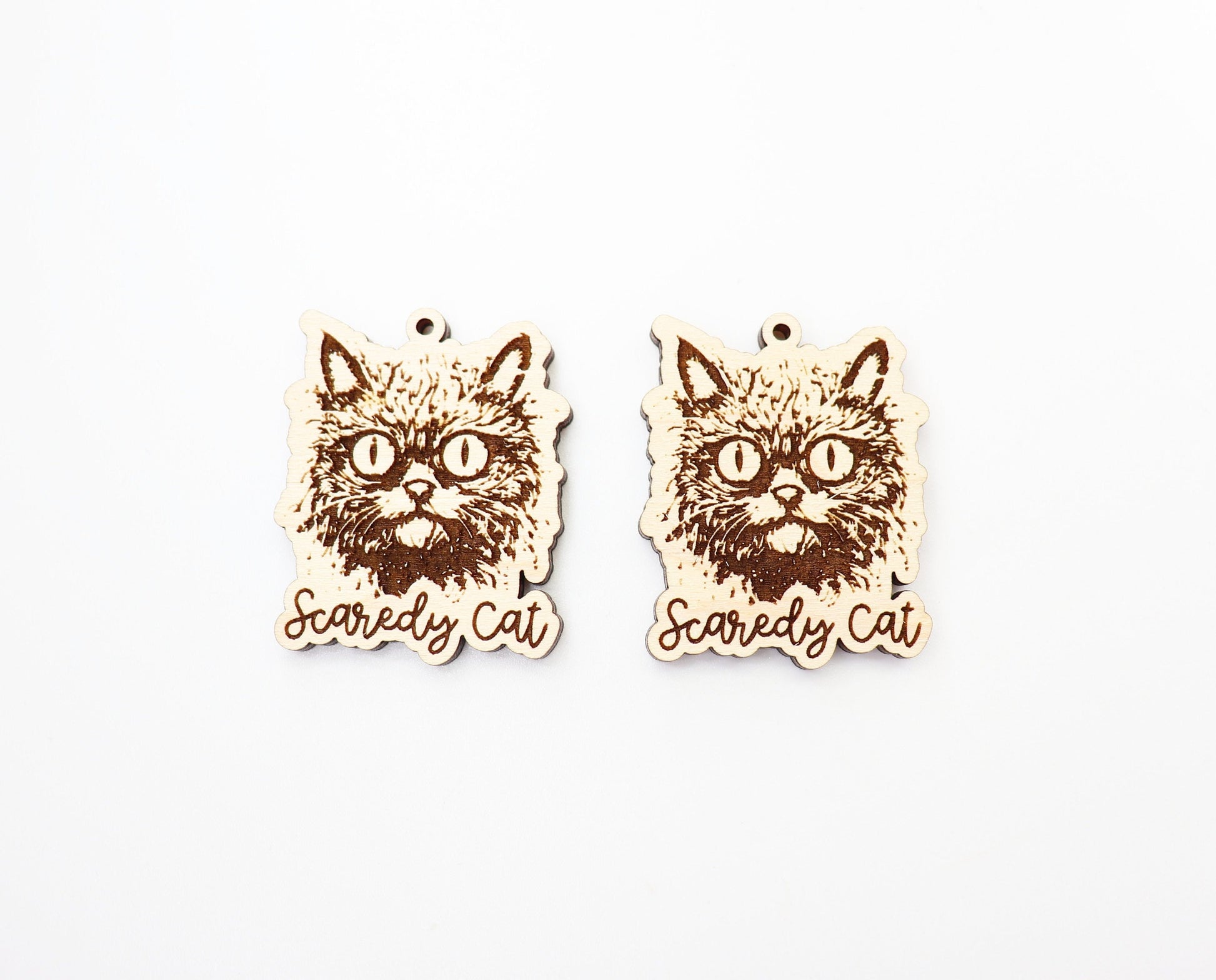 Scaredy Cat earring blanks, earring blanks