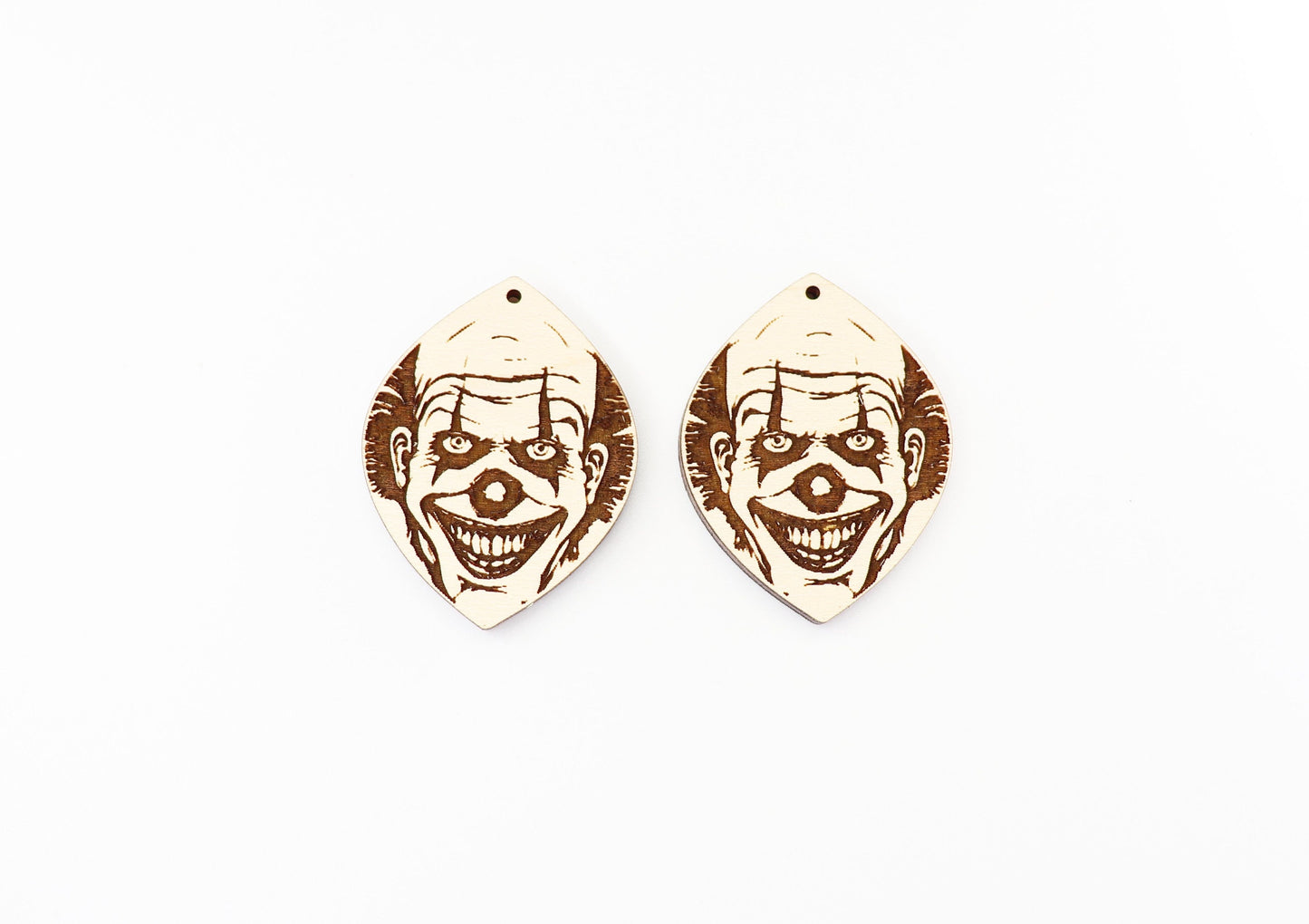 Clown earrings, earring blanks, sold per set