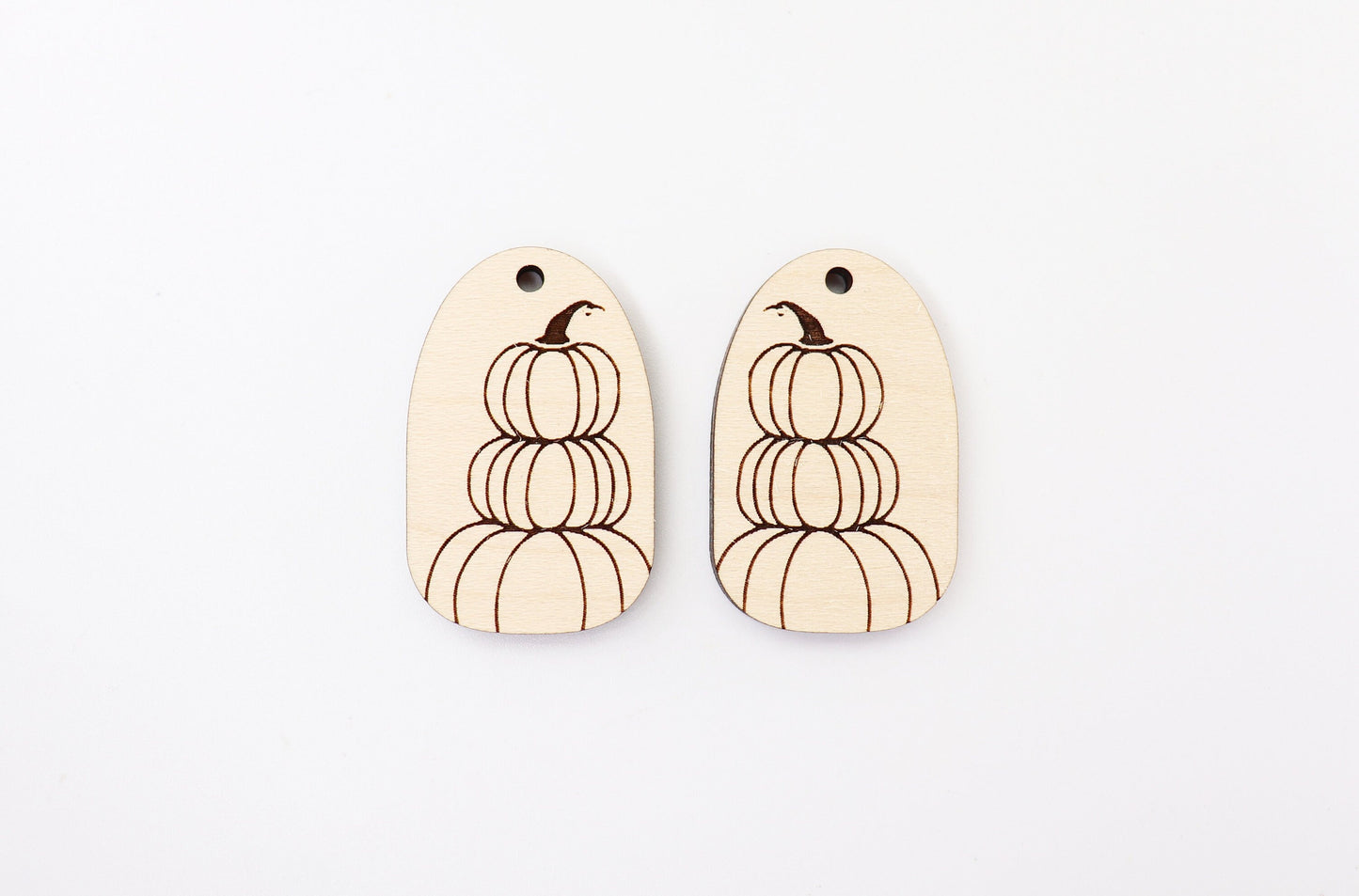 Pumpkin earring blanks, wood blanks