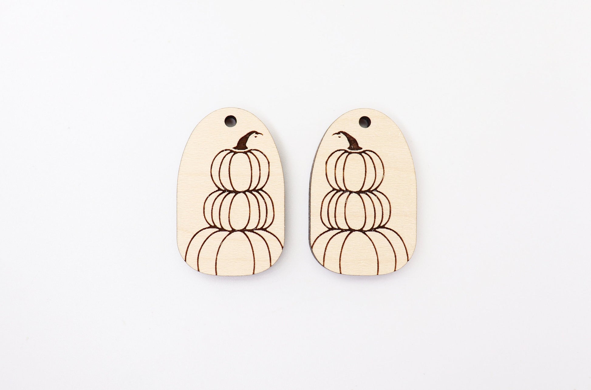 Pumpkin earring blanks, wood blanks