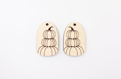 Pumpkin earring blanks, wood blanks