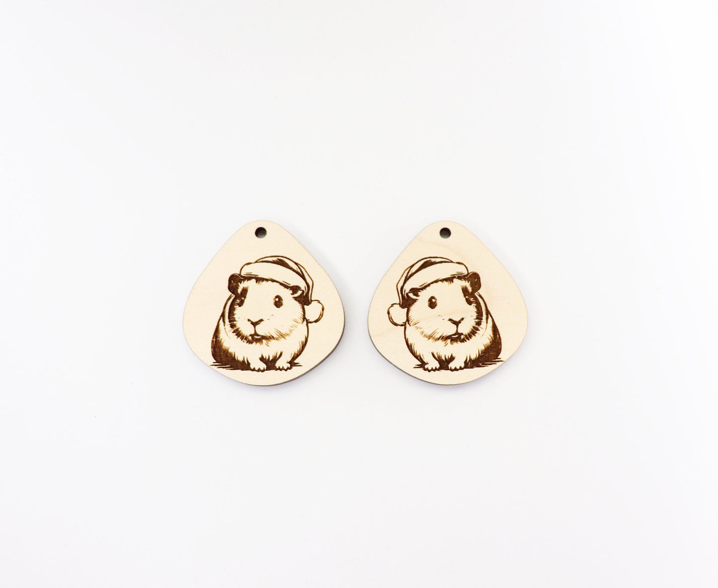 Guinea pig earrings, Christmas blanks, earring blanks