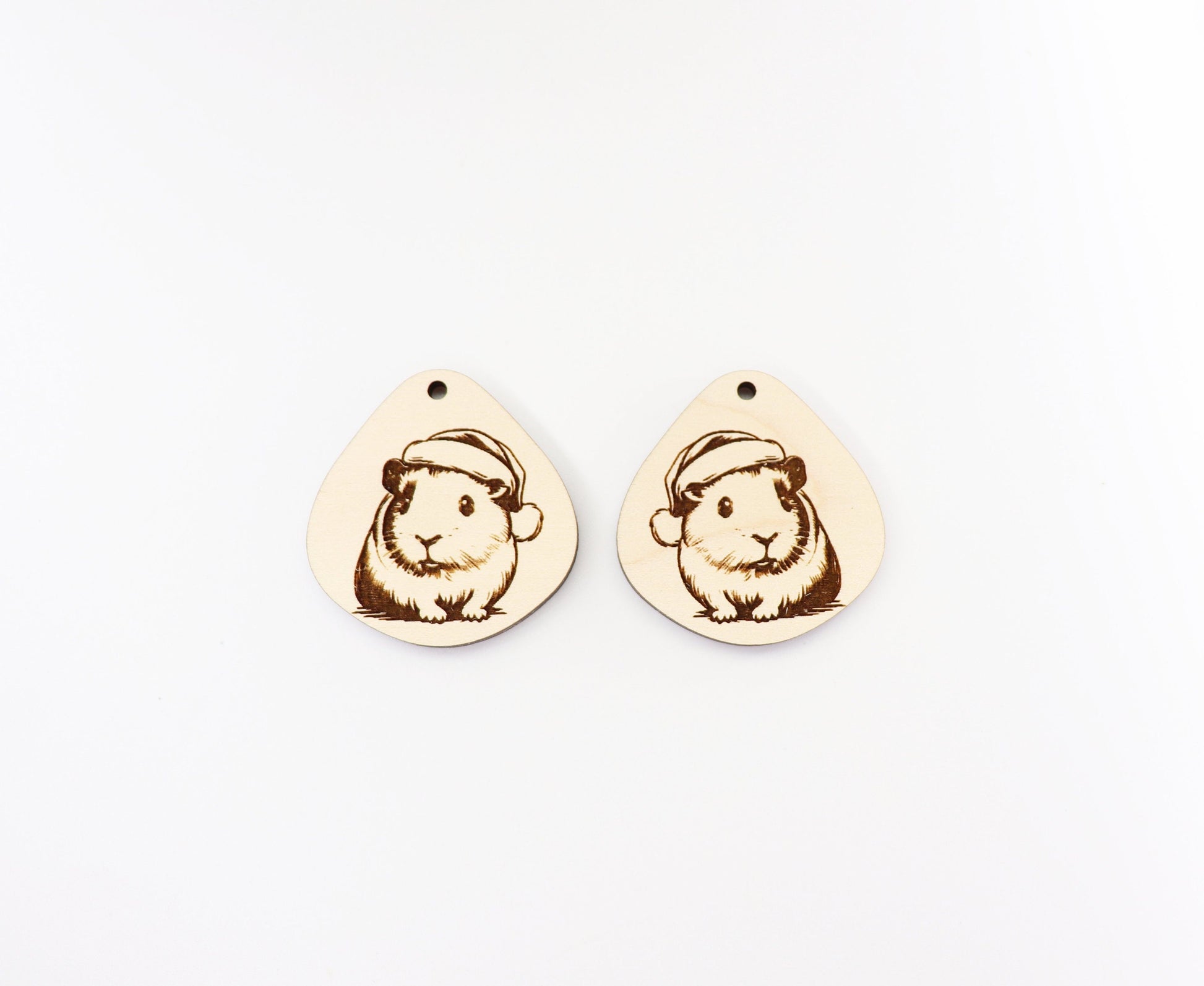 Guinea pig earrings, Christmas blanks, earring blanks